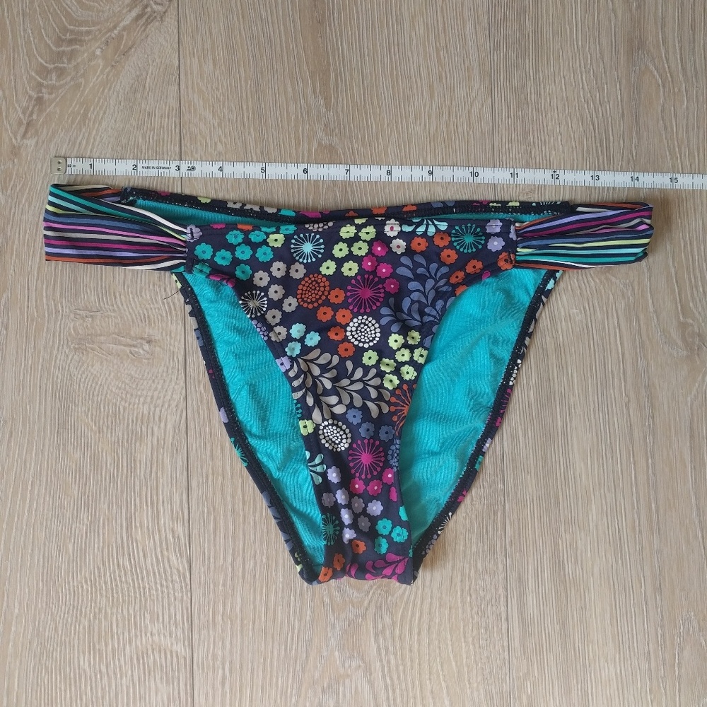 Floral and Striped Billabong Bikini Bottom